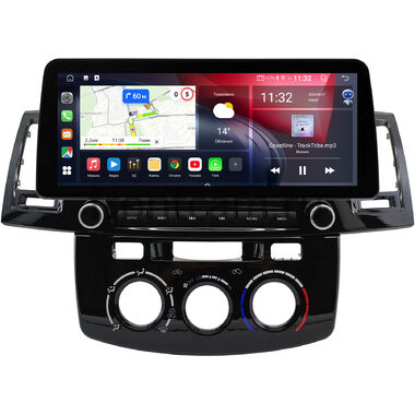 Toyota Fortuner, Hilux 7 2004-2015 (с кондиционером или климат-контролем) 12.3 дюйма Canbox GT1233-0396 на Android 10 (CarPlay, 2/32, DSP, QLed) BMW Style