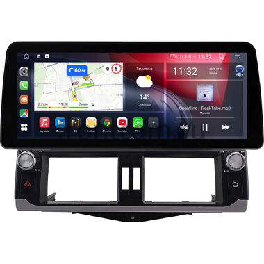 Toyota Land Cruiser Prado 150 2009-2013 (для авто без монитора, Тип 1) 12.3 дюйма Canbox GT1233-2541 на Android 10 (CarPlay, 2/32, DSP, QLed) BMW Style