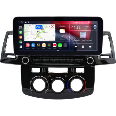 Toyota Fortuner, Hilux 7 2004-2015 (с кондиционером или климат-контролем) 12.3 дюйма Canbox GT1232-0396 на Android 10 (CarPlay, 2/32, DSP, QLed) Mercedes Style