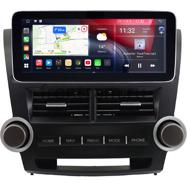Toyota Highlander 2 (U40) 2007-2013 12.3 дюйма Canbox GT1232-0855 на Android 10 (CarPlay, 2/32, DSP, QLed) Mercedes Style