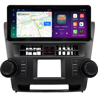 Toyota Highlander 2 (U40) 2007-2013 (Вид 2, с часами) 12.3 дюйма Canbox PRO-Line 4311-0531 на Android 13 (4G-SIM, 6/128, DSP, QLed) Audi Style