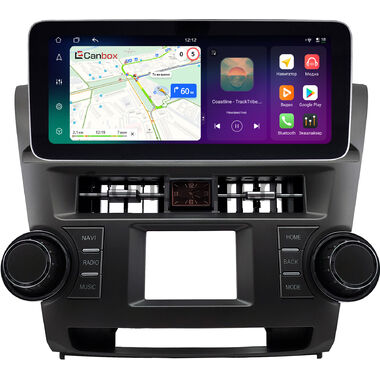 Toyota Highlander 2 (U40) 2007-2013 (Вид 2, с часами) 12.3 дюйма Canbox PRO-Line 4343-0531 на Android 13 (4G-SIM, 12/256, DSP, QLed) Mercedes Style