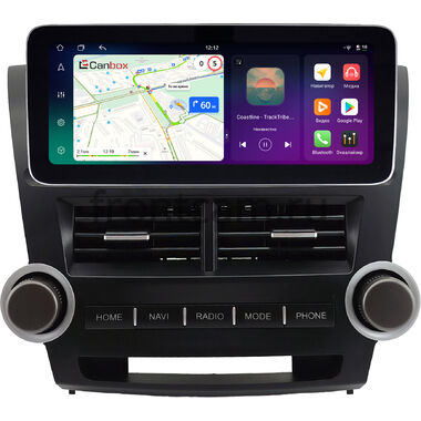 Toyota Highlander 2 (U40) 2007-2013 12.3 дюйма Canbox PRO-Line 4340-0855 на Android 13 (4G-SIM, 4/64, DSP, QLed) Mercedes Style
