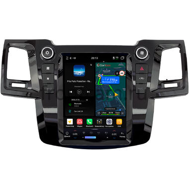 Toyota Fortuner, Hilux 7 2004-2015 (глянцевая, для авто с климатом) Canbox H-Line (Tesla style) 9.7 дюймов 6/128 6623-1312-125 на Android 14 (4G-SIM, DSP, QLed)