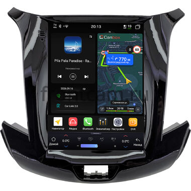 Chevrolet Cruze 2 2015-2019 (без усилителя) Canbox H-Line (Tesla style) 9.7 дюймов 4/64 6622-1312-146 на Android 14 (4G-SIM, DSP, QLed)