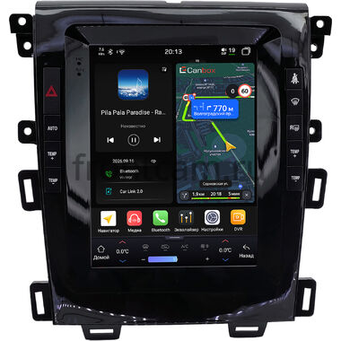 Ford Edge 2010-2014 (глянцевая) Canbox H-Line (Tesla style) 9.7 дюймов 8/128 6624-1312-169 на Android 14 (4G-SIM, DSP, QLed)