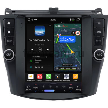 Honda Accord 7 2002-2008 (Тип 1) Canbox H-Line (Tesla style) 9.7 дюймов 6/128 6623-1312-171 на Android 14 (4G-SIM, DSP, QLed)