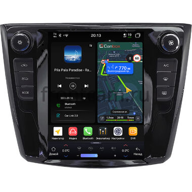 Renault Kadjar 2015-2024 (глянцевая) Canbox H-Line (Tesla style) 9.7 дюймов 4/64 6622-1312-189 на Android 14 (4G-SIM, DSP, QLed)