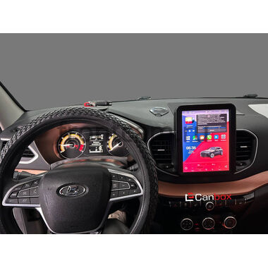 Lada Vesta (NG) 2022-2026, Aura 2024-2026 Canbox M-Line (Tesla style) 9.7 дюймов 2/32 5620-1312-195 на Android 10 (4G-SIM, DSP, QLed)
