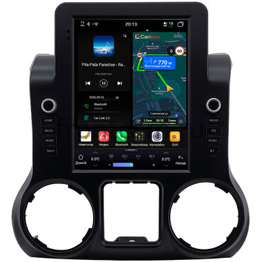 Jeep Wrangler 3 (JK) 2014-2018 Canbox H-Line (Tesla style) 9.7 дюймов 4/64 6622-1312-208 на Android 14 (4G-SIM, DSP, QLed)