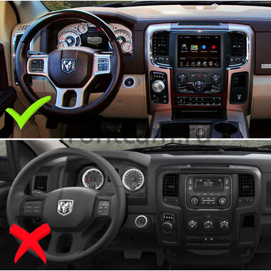 Dodge RAM 4 (DS/DJ) 2013-2023 (для авто с монитором) Canbox H-Line (Tesla style) 9.7 дюймов 6/128 5627-1312-242 на Android 10 (4G-SIM, DSP, QLed)