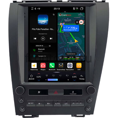 Lexus ES 5 2006-2012 (can BSJ) Canbox H-Line (Tesla style) 9.7 дюймов 8/128 6624-1312-256 на Android 14 (4G-SIM, DSP, QLed)