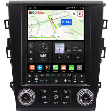 Ford Mondeo 5 2014-2022, Fusion 2 (North America) 2012-2016 (для авто с климат-контролем) Canbox (Tesla style) 9.7 дюймов 2/32 GT096-1312-305 на Android 10 (QLed, DSP, CarPlay)