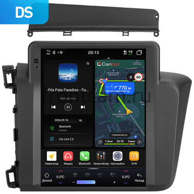 Honda Civic 9 4D 2011-2015 (левый руль, седан) Canbox H-Line (Tesla style) 9.7 дюймов 4/64 6622-1312-44 на Android 14 (4G-SIM, DSP, QLed)
