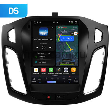 Ford Focus 3 2011-2019 (Тип 1) Canbox H-Line (Tesla style) 9.7 дюймов 6/128 6623-1312-45 на Android 14 (4G-SIM, DSP, QLed)