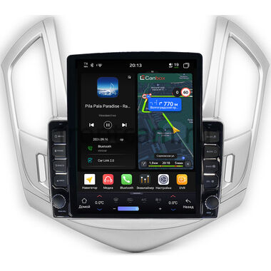 Chevrolet Cruze 2012-2016 (серебро) Canbox H-Line 6613-9-242 на Android 14 (4G-SIM, 6/128, DSP, QLed, Tesla)