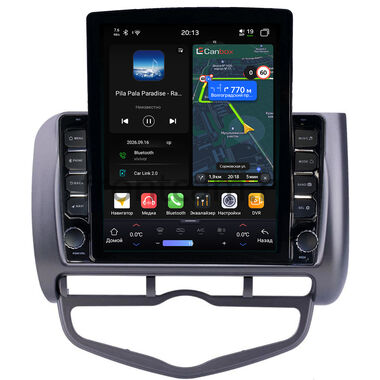 Honda Jazz 2001-2008 (с климат-контролем, левый руль) Canbox H-Line 6612-9267 на Android 14 (4G-SIM, 4/64, DSP, QLed, Tesla)