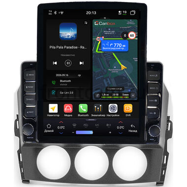 Mazda MX-5 3 (NC) 2005-2015 Canbox H-Line 6612-9-519 на Android 14 (4G-SIM, 4/64, DSP, QLed, Tesla)
