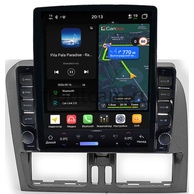 Volvo XC60 2013-2017 (матовая, темно-серая) Canbox H-Line 6613-9-1511 на Android 14 (4G-SIM, 6/128, DSP, QLed, Tesla)