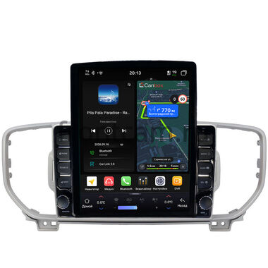 Kia Sportage 4 2015-2018 (серебряная, для авто без камеры) Canbox H-Line 6613-9044 на Android 14 (4G-SIM, 6/128, DSP, QLed, Tesla)