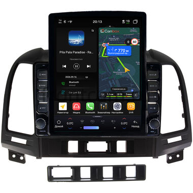 Hyundai Santa Fe 2 2005-2012 Canbox H-Line 6612-9052 на Android 14 (4G-SIM, 4/64, DSP, QLed, Tesla)