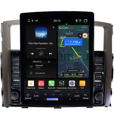 Mitsubishi Pajero 4 2006-2024 (для авто без Rockford) Canbox H-Line 6612-9069 на Android 14 (4G-SIM, 4/64, DSP, QLed, Tesla)