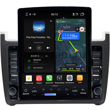 Volkswagen Polo 5 2009-2020 (матовая) Canbox H-Line 6612-9091 на Android 14 (4G-SIM, 4/64, DSP, QLed, Tesla)