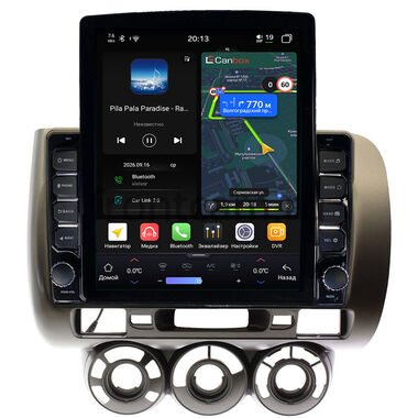 Honda Fit 2001-2008 (авто без климат-контроля) Canbox H-Line 6613-9187 на Android 14 (4G-SIM, 6/128, DSP, QLed, Tesla)
