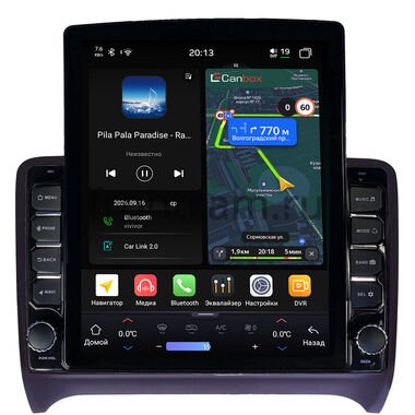 Audi TT (8J) 2006-2014 Canbox H-Line 6612-9202 на Android 14 (4G-SIM, 4/64, DSP, QLed, Tesla)