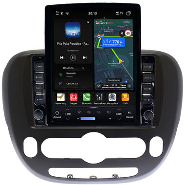 Kia Soul 2 2013-2019 (с климат-контролем, матовая) Canbox H-Line 6612-9390 на Android 14 (4G-SIM, 4/64, DSP, QLed, Tesla)