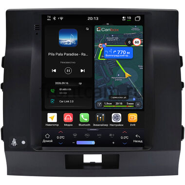 Toyota Land Cruiser 200 2007-2015 (Тип D, для авто без NAVI) Canbox H-Line (Tesla style) 9.7 дюймов 6/128 6623-1312-121 на Android 14 (4G-SIM, DSP, QLed)