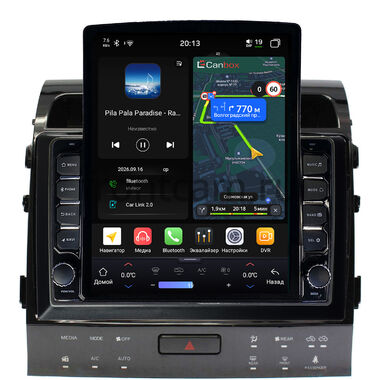 Toyota Land Cruiser 200 2007-2015 для авто с Navi (Тип ABC) Canbox H-Line 6613-10-1745 на Android 14 (4G-SIM, 6/128, DSP, QLed, Tesla)