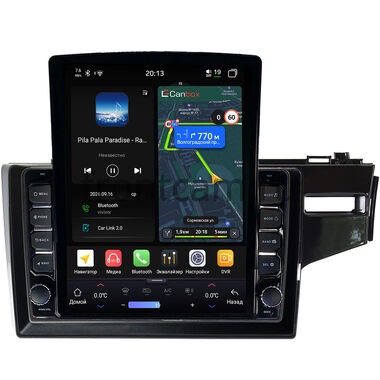 Honda Fit 3 2013-2020 (глянцевая, правый руль) Canbox H-Line 6613-10-508 на Android 14 (4G-SIM, 6/128, DSP, QLed, Tesla)