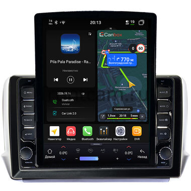 Peugeot 208, 2008 2013-2019 Canbox H-Line 6612-10-732 на Android 14 (4G-SIM, 4/64, DSP, QLed, Tesla)