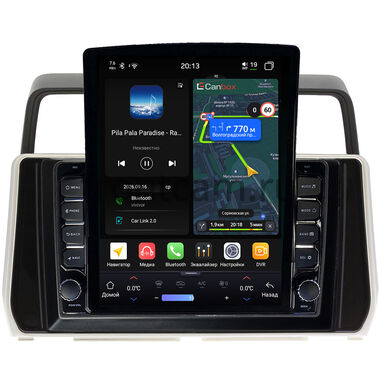 Toyota Land Cruiser Prado 150 2017-2024 (серебряная) Canbox H-Line 6613-1038 на Android 14 (4G-SIM, 6/128, DSP, QLed, Tesla) (для авто без 4 камер)