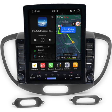 Hyundai i10 2007-2013 Canbox H-Line 6613-9-143 на Android 14 (4G-SIM, 6/128, DSP, QLed, Tesla)