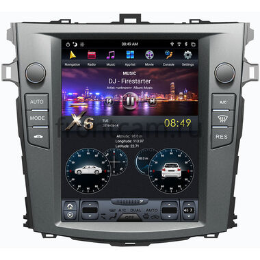 CarMedia ZF-1063-DSP для Toyota Corolla 10 (2006-2013) Tesla Style (стиль тесла) на Android 9.0