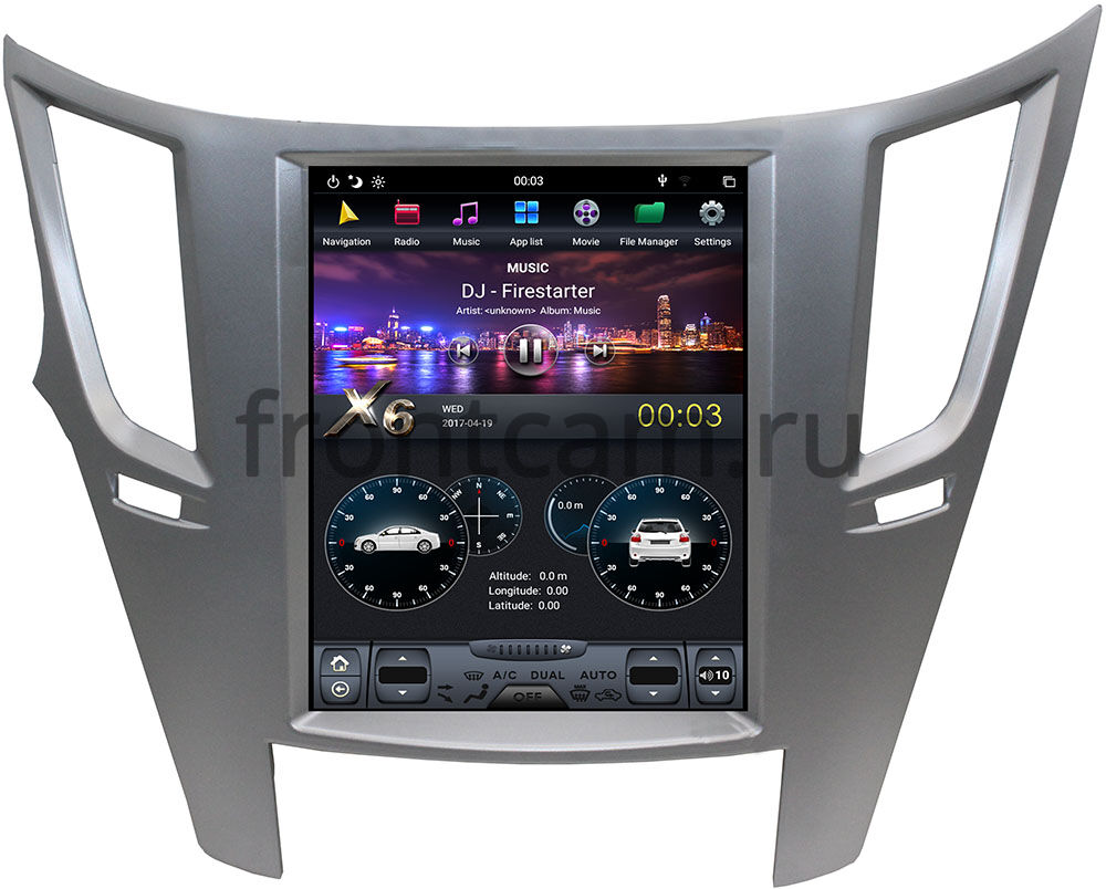 Штатная магнитола CarMedia ZF-1070-S-DSP для Subaru Legacy V, Outback IV  2009-2014 Tesla Style (стиль тесла) на Android 9.0 Купить в городе Москва