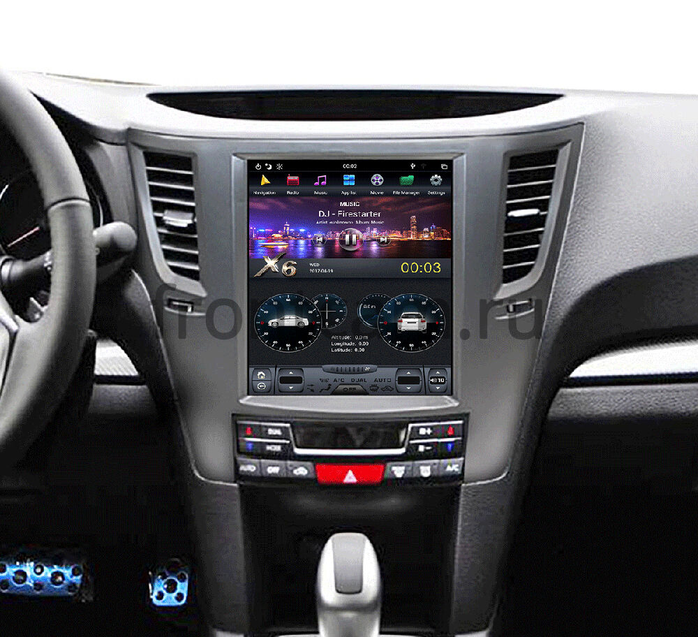 Штатная магнитола CarMedia ZF-1070-S-DSP для Subaru Legacy V, Outback IV  2009-2014 Tesla Style (стиль тесла) на Android 9.0 Купить в городе Москва