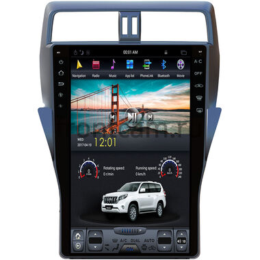 CarMedia ZF-1805-DSP для Toyota LC Prado 150 (2017-2024) Tesla Style (стиль тесла) на Android 9.0