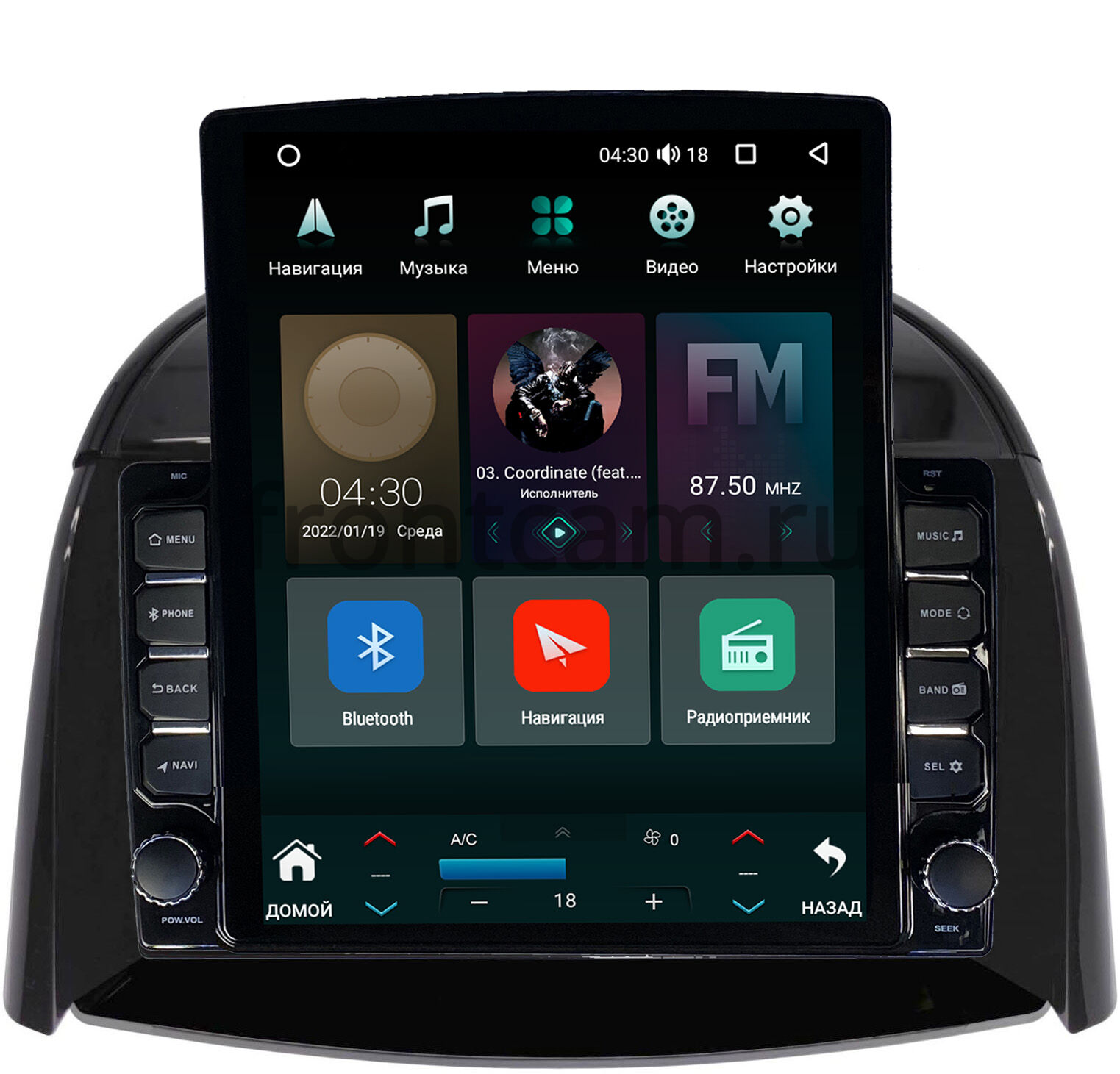 Штатная магнитола Renault Koleos (2008-2016) Canbox H-Line 5613-9-1306 на  Android 10 (4G-SIM, 6/128, DSP, QLed, Tesla) Купить в городе Москва