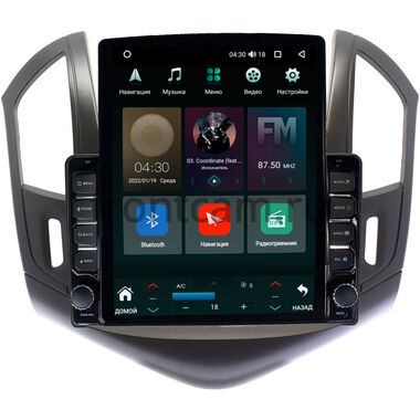 Chevrolet Cruze (2012-2016) (черная, матовая) Canbox M-Line 5610-9-240 на Android 10 (4G-SIM, 2/32, DSP, QLed, Tesla)