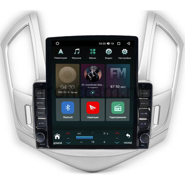 Chevrolet Cruze (2012-2016) (серебро) Canbox M-Line 5610-9-242 на Android 10 (4G-SIM, 2/32, DSP, QLed, Tesla)
