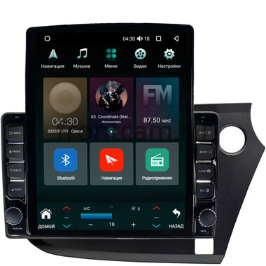 Honda Insight 2 (2009-2014) (правый руль) Canbox H-Line 5613-9-304 на Android 10 (4G-SIM, 6/128, DSP, QLed, Tesla)