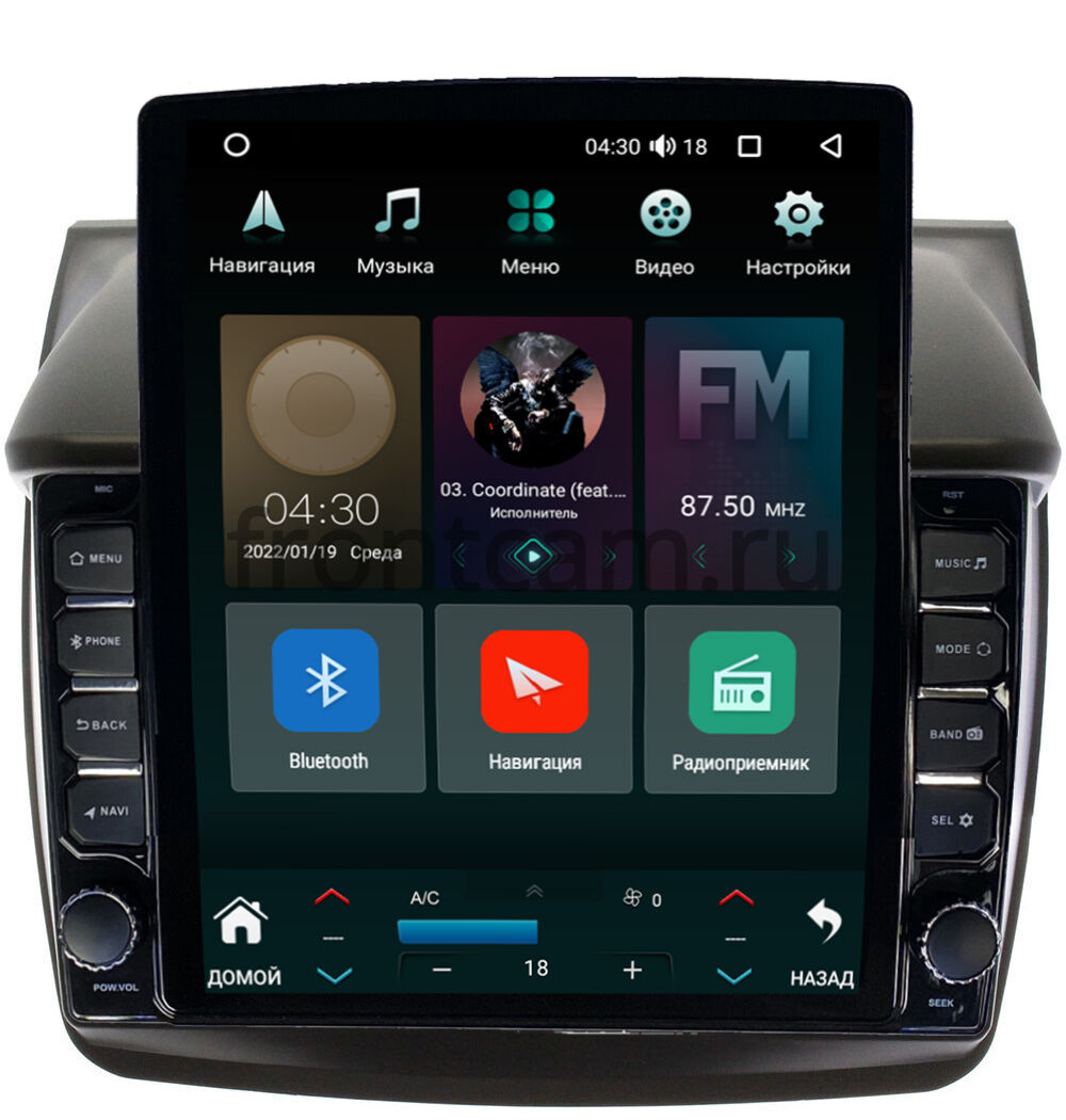 Штатная магнитола Canbox H-Line 5611-9057 для Mitsubishi L200 4, Pajero  Sport 2 (2008-2016) на Android 10 (4G-SIM, 4/32, DSP, QLed, Tesla) Купить в  городе Москва