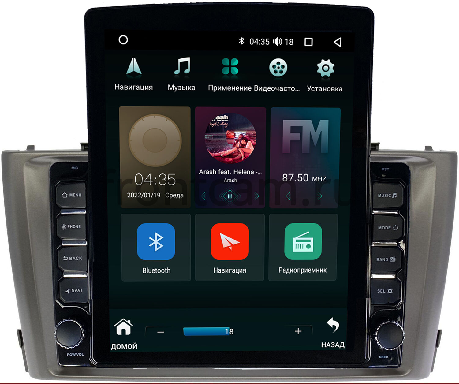 Штатная магнитола Canbox H-Line 5611-9-3018 для Toyota Avensis 3  (2008-2015) (серебро) на Android 10 (4G-SIM, 4/32, DSP, QLed, Tesla) Купить  в городе Москва