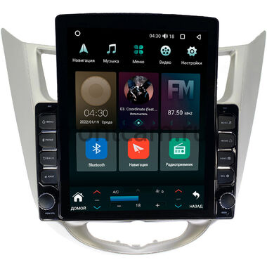Hyundai Solaris, Accent 4 (2010-2019) (серебро) Canbox H-Line 5611-9270 на Android 10 (4G-SIM, 4/32, DSP, QLed, Tesla)