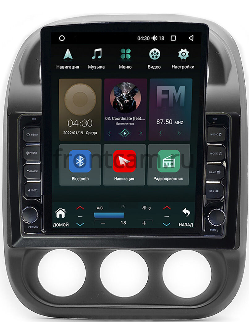 Штатная магнитола Jeep Compass, Liberty (Patriot) (2009-2016) Canbox H-Line  5613-10-810 на Android 10 (4G-SIM, 6/128, DSP, QLed, Tesla) Купить в городе  Москва