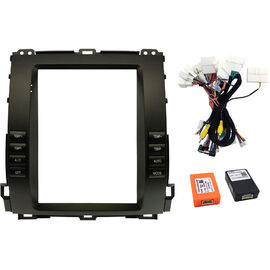 Рамка RM-1312-161 под магнитолу Tesla style 9.7 дюймов для Toyota Land Cruiser Prado 120 / Lexus GX 470 2002-2009 (авто с монитором, тип 2)