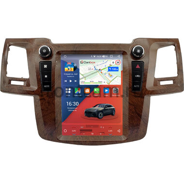 Toyota Fortuner, Hilux 7 (2004-2015) (под дерево) Canbox H-Line (Tesla style) 9.7 дюймов 6/128 5627-1312-179 на Android 10 (4G-SIM, DSP, QLed)